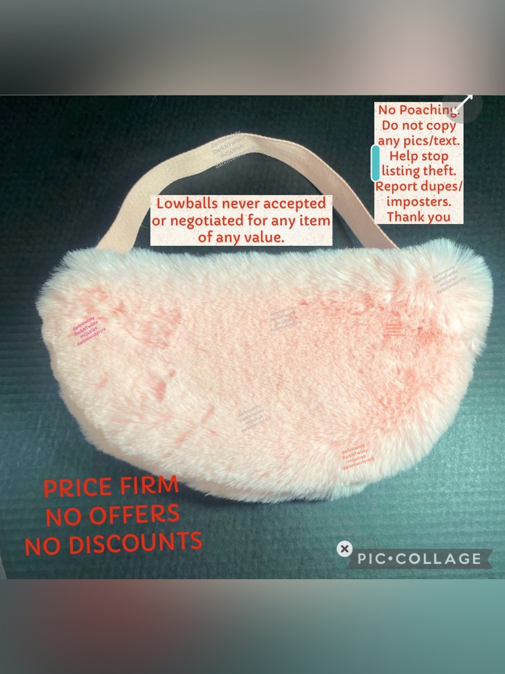 BNWT Urban Outfitters half moon plush faux fur handbag pink soft! PRICE FIRM!!!